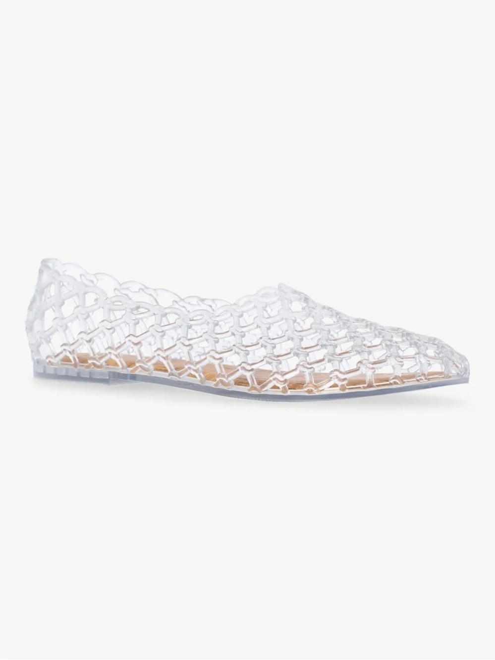 No Boundaries Women's Clear Caged Jelly Sandals NWT